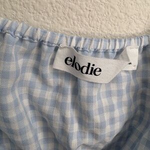 NWOT Elodie Blue Gingham Babydoll Tank